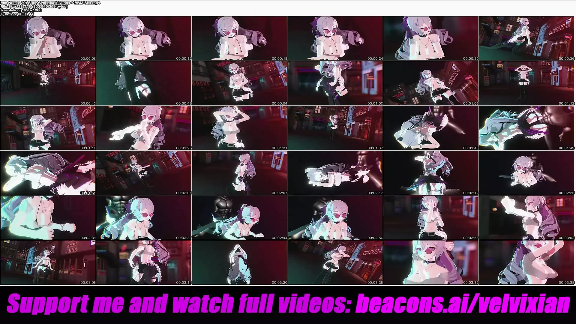 Seksi sajberpunk ples + seks sa velikim sisama (3 d hentai)