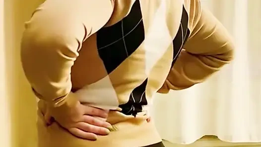 Bouncing my big tits in a gay lesbian sweater and other jumpers for my 48F soccer coach wanting to fuck her and the entire team!