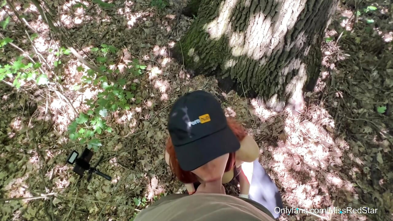 Fuck and Suck BIG Tits Stranger in Woods