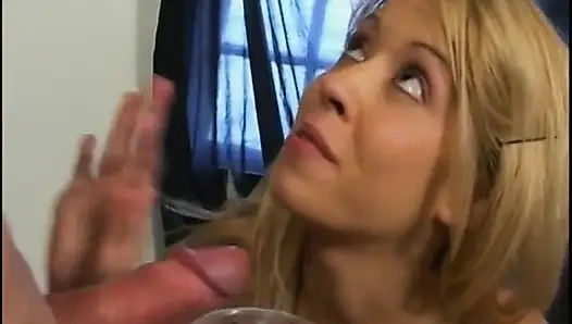 Slender blonde gets her wet cunt licked before stud fucks her