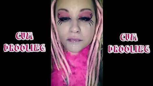 Cum drooling with slurping sounds extended