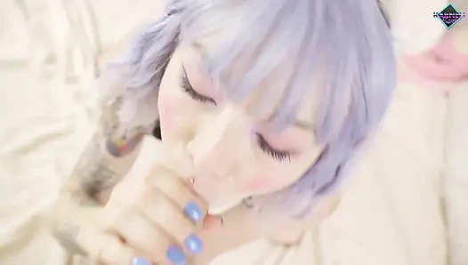 Kawaii teen loves to suck big dick and eat sweet cum