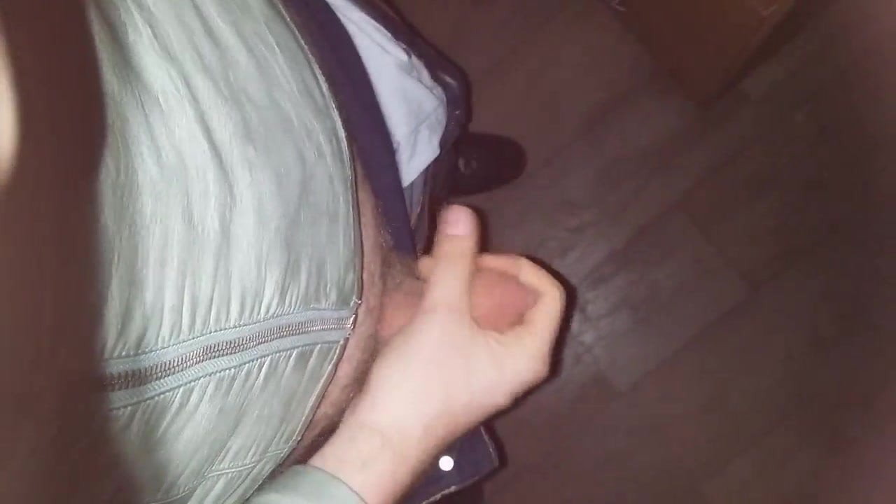 cumming in leather lady jacket