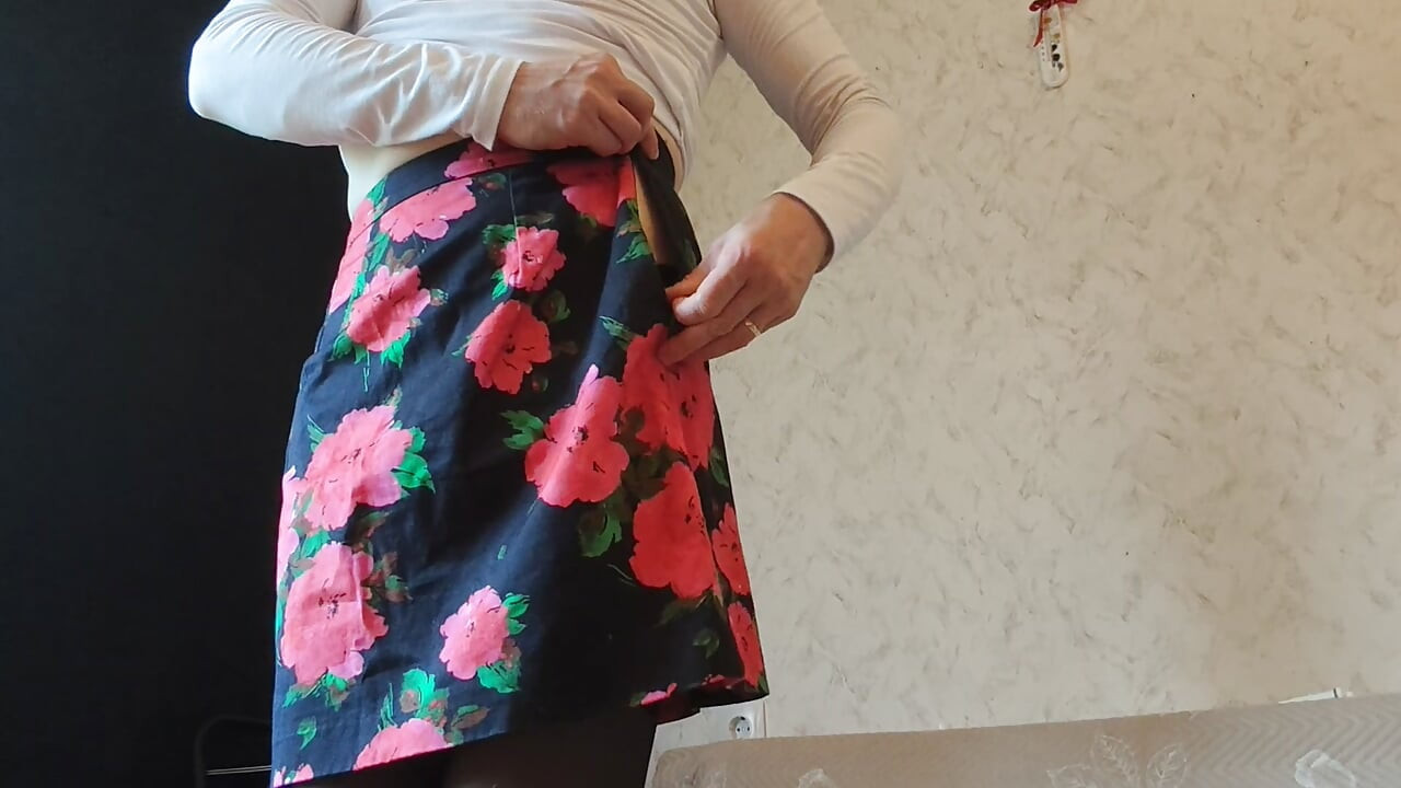 Taking off clothes and anal masturbation