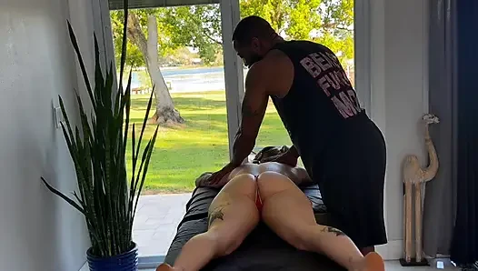 Naughty Massage Ends in Creampie BBC