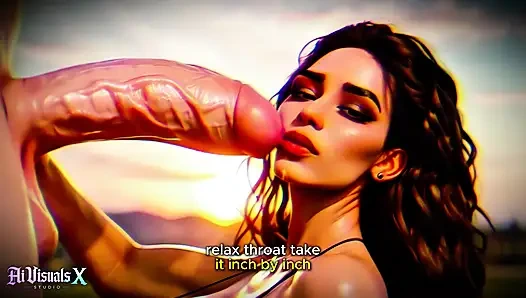 (4K) AI 3D порно - латина Baddie поклоняется большому белому члену (межрасовое ASMR) - Ai Visuals X