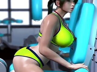 Entrenadora de chicas de gimnasio de grandes tetas - hentai 3d 12