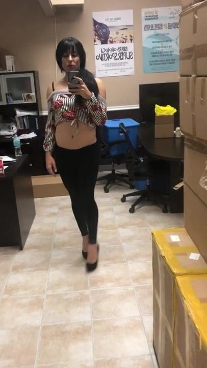 Practicing walking with tucked cock...
