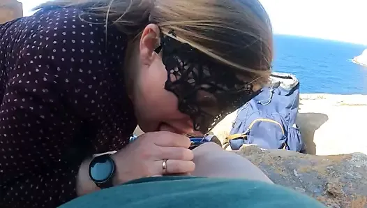 Vacation blowjob and cum in mouth - ENFJandINFP