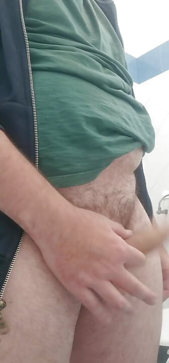 I masturbate in a public bathroom
