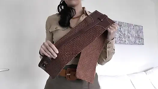 Aufregender gürtel anprobe mit einem wäscherock, teil 3, lady victoria Valente