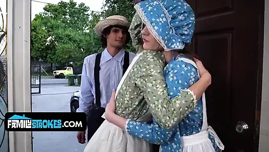 Jill Initiates Her Amish Stepsister and Fiancé Into a Nasty Sexual Orgy They Will Never Forget