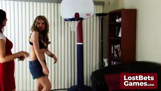 The losing Snip Basketball player must lick the winner's feet