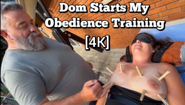 Master Trains Sex Slave Submissive in Obedience and Pain Discipline