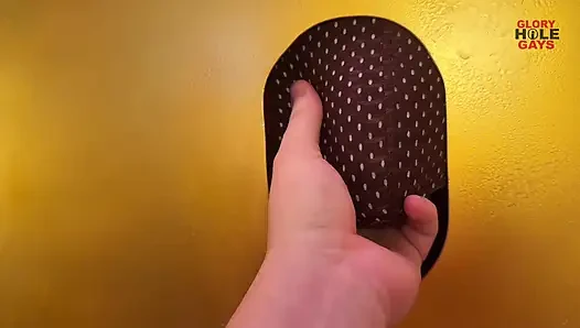 Daddy cock gets fucked at gloryhole