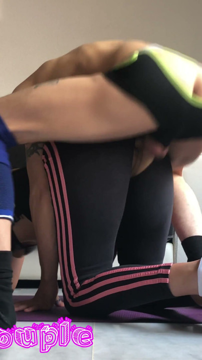Hot Big Ass Girl in Adidas Yoga Pants Ripped and Fucked her Bouncing Thick Butt | Clip 1