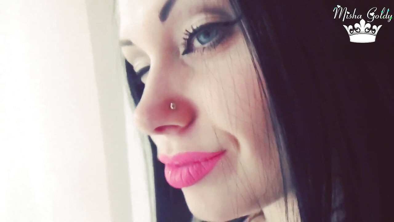 Neon pink lipstick