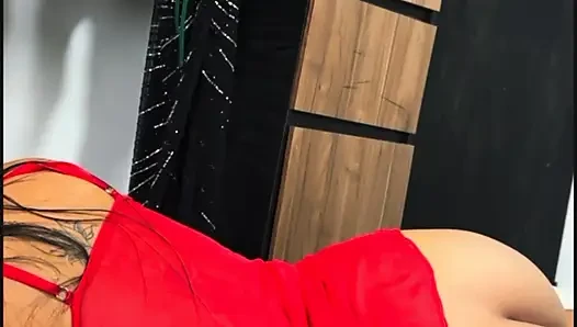 My best friend surprises me with her cock out and can't stand the urge to fuck me!