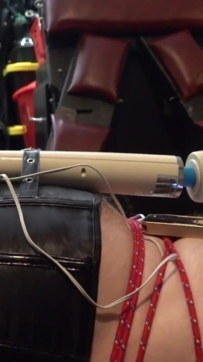 Penis Pump with Tied Balls & E-stim CBT on The Coffin Bondage Board | Clip 2