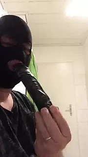 Me deepthroating with big dildo