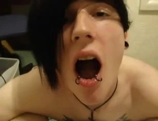Gay Emo loves to swallow sperm