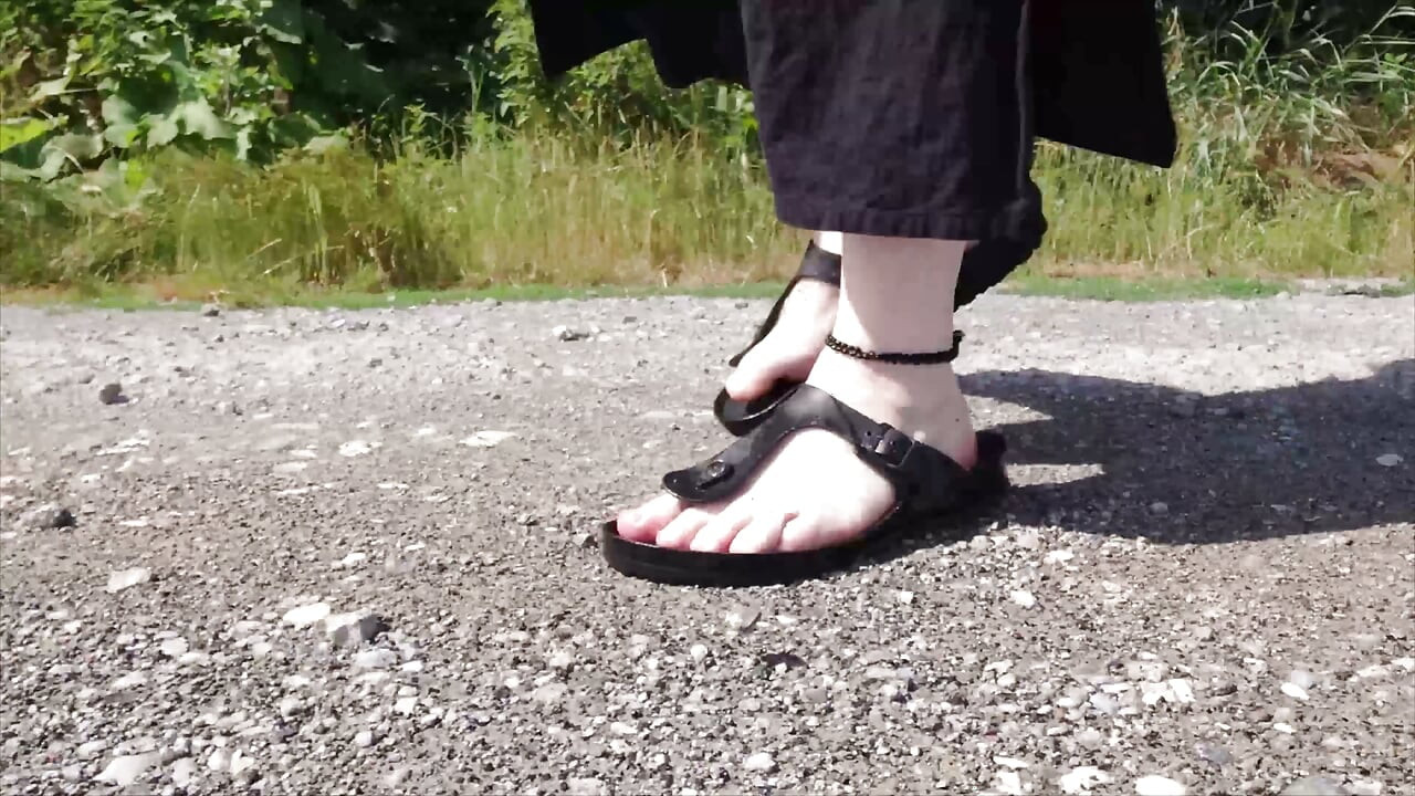Little Walk with Puddles in Birkenstocks
