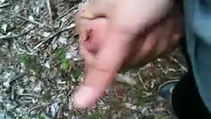 Abspritzen im Wald