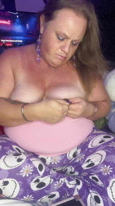 Changing into fancier nipple rings