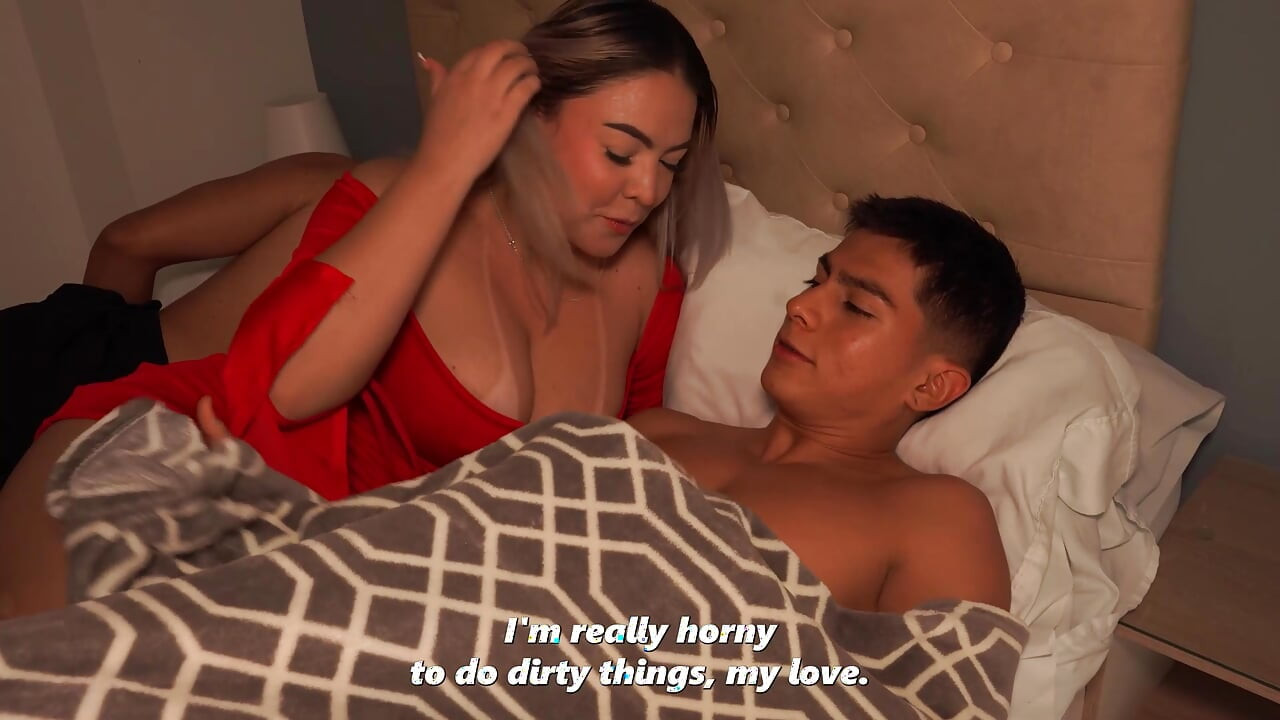 I make my horny boyfriend swallow his friend's semen in our bed.