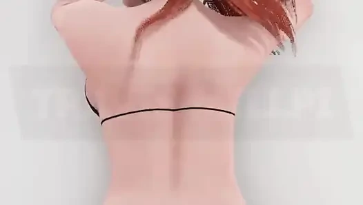 Мачеху в чулках-сеточках нижнем белье жестко трахают в видео от первого лица, рыжую в 3D