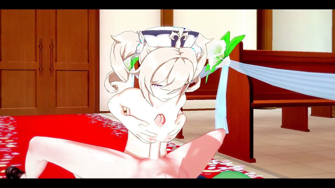 Genshin Impact Hentai - Barbara X Venti Seks u crkvi - Japanska azijska manga anime igra porno