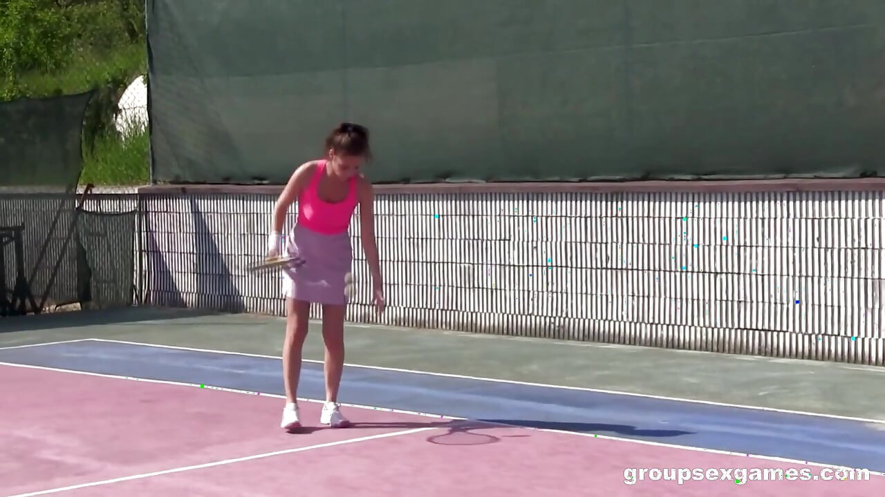 Horny Mixed Double Tennis Match