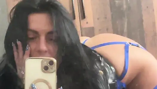 MILF in Sexy Lingerie & Long Coat - Mirror POV Fantasy