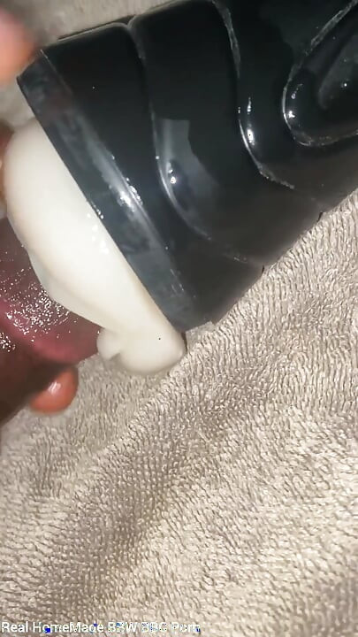 Fucking My Torch Fake Pussy