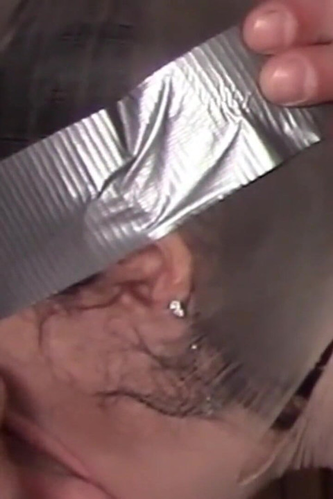 Hooded in Nylon, Blindfolded with Duct Tape, Facialized, and Cummed in Mouth