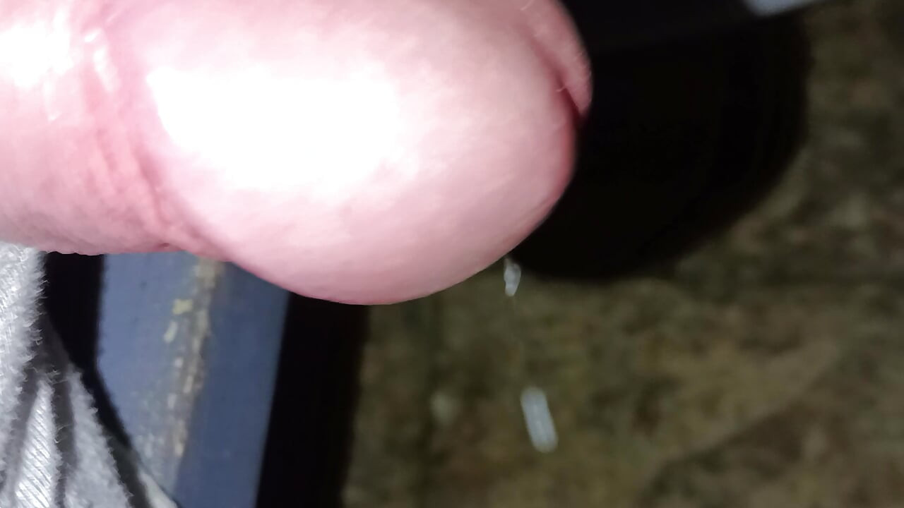 Pub Garden Night Time Big Cock Close up Squirting Cum - Rockardglans