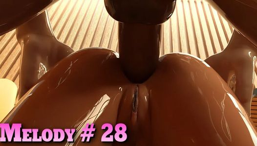 Melody # 28 How big it is for my little hole, even oil doesn’t help