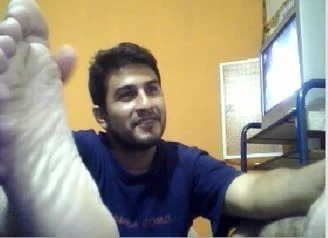 Straight guys feet on webcam #137