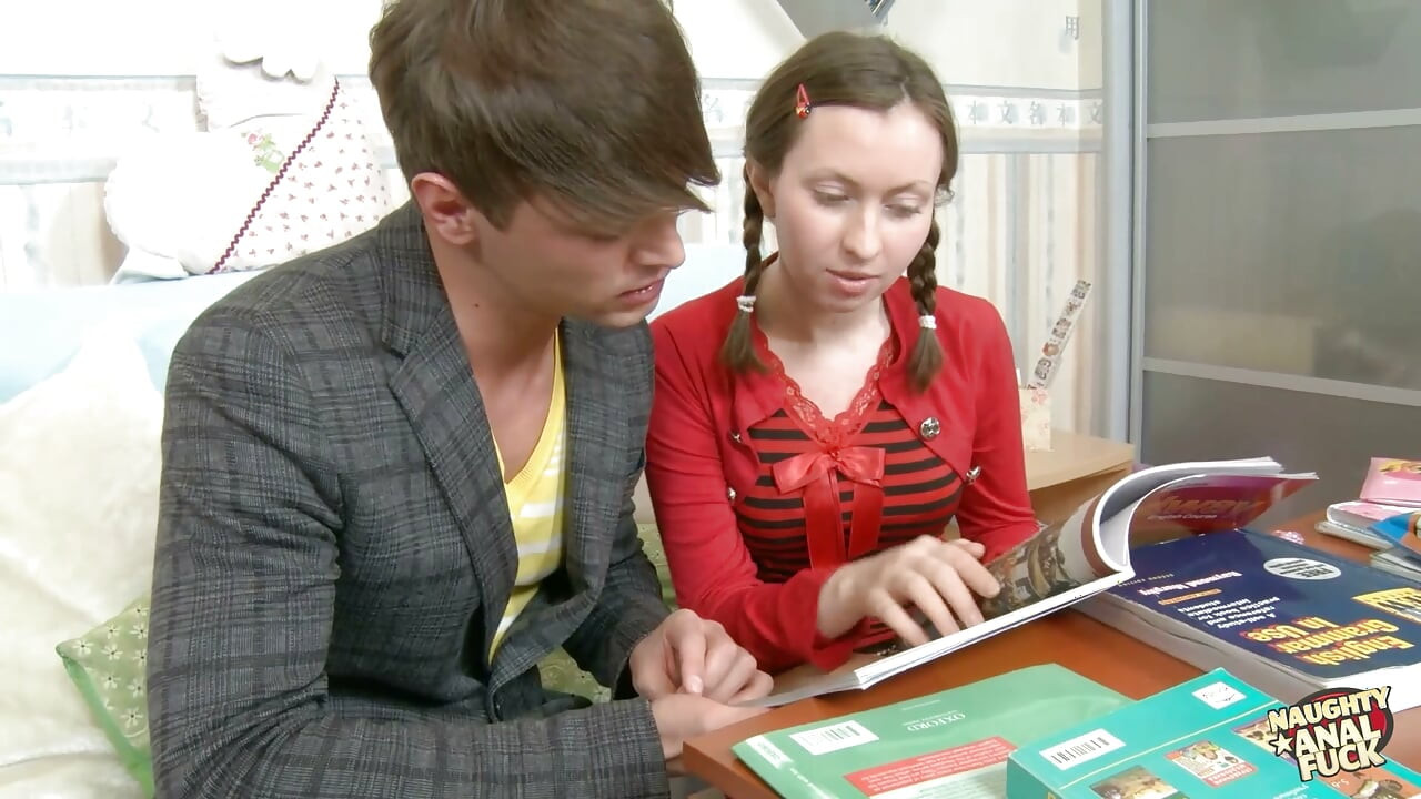 Learning history is nothing compare to a big cock for this petitte brunette