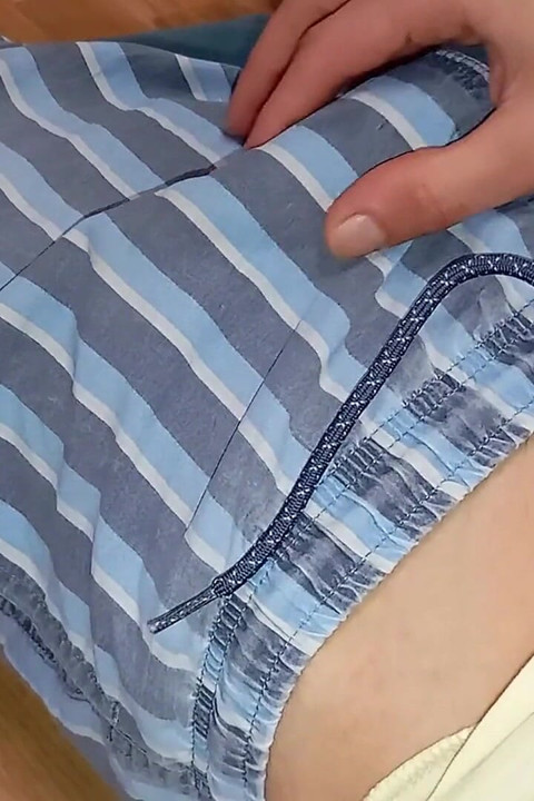 Horny Guy in Swimsuit with a Nice Big Fat Cock Unloads a Good Cumshot Close up