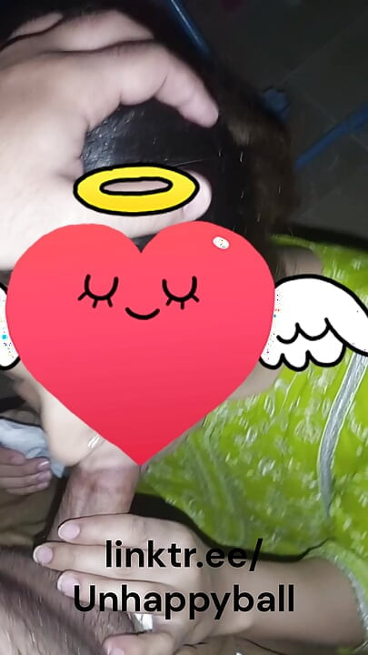 Sana sucks a sammer dick in a personal room and cum in her hands.