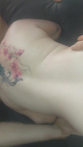 Thrilling moment from "I caught my naughty stepsister riding her boyfriend and ended up joining them in a FFM threesome"