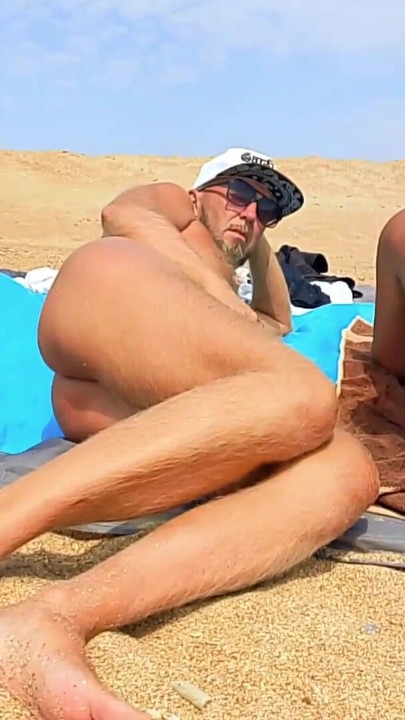 Stepmom and stepson on a nudist beach | Clip 3