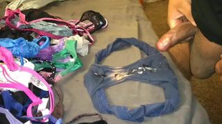 Cum on nieces blue bikini panties