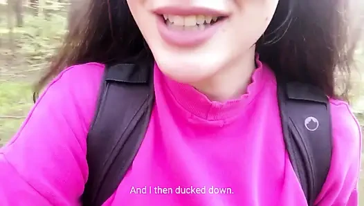 Risky German JOI public masturbation (almost caught)