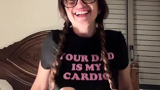 Nerdy Girl Showing Her Feet And Being Silly