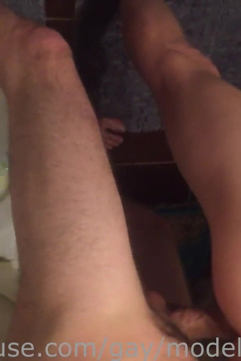 Fucked in the toilet , then fucked hard on the bed and filled the whole back and ass with sperm to my stepbrother