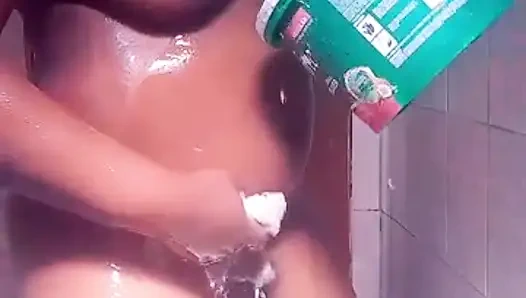 Had to take a bath so that I use my dildo because I was so horny