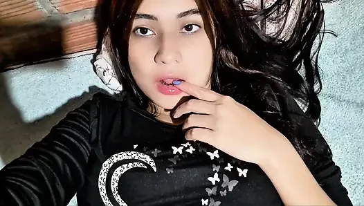 College girl masturbating with a follower