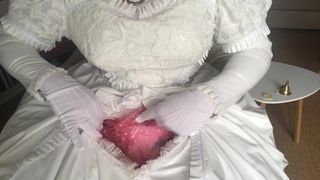 Sposa con il vestito dal cazzo della sposa